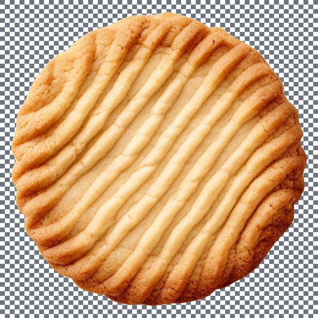 PSD round biscuit with filling isolated on transparent background