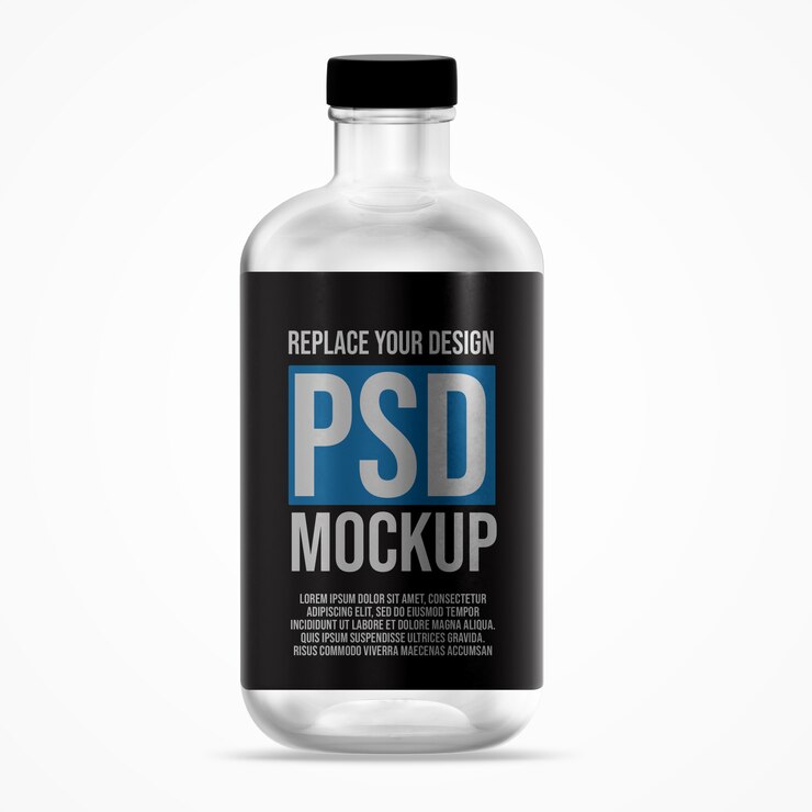 PSD round bottle mockup design
