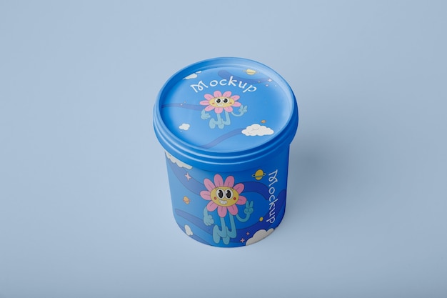 round box design mockup
