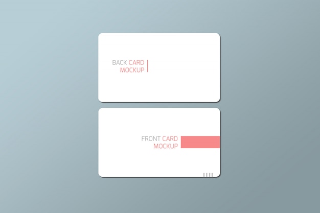 PSD round business card mockup