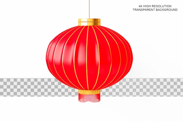 PSD round chinese paper lanterns mockup hanging red color on transparent background