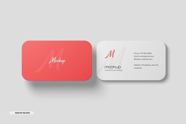 round corner business card mockup