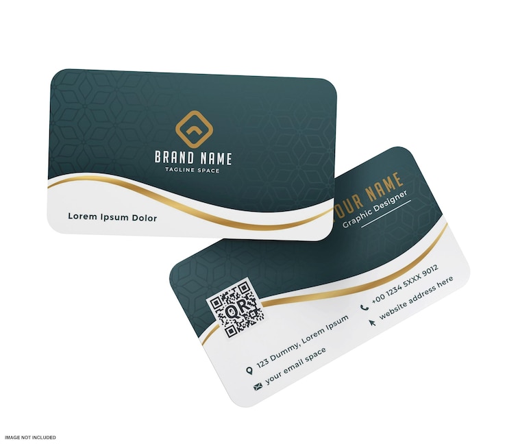 PSD round corner business card mockup