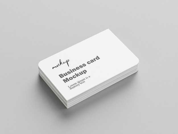 PSD round corners business card mockups design