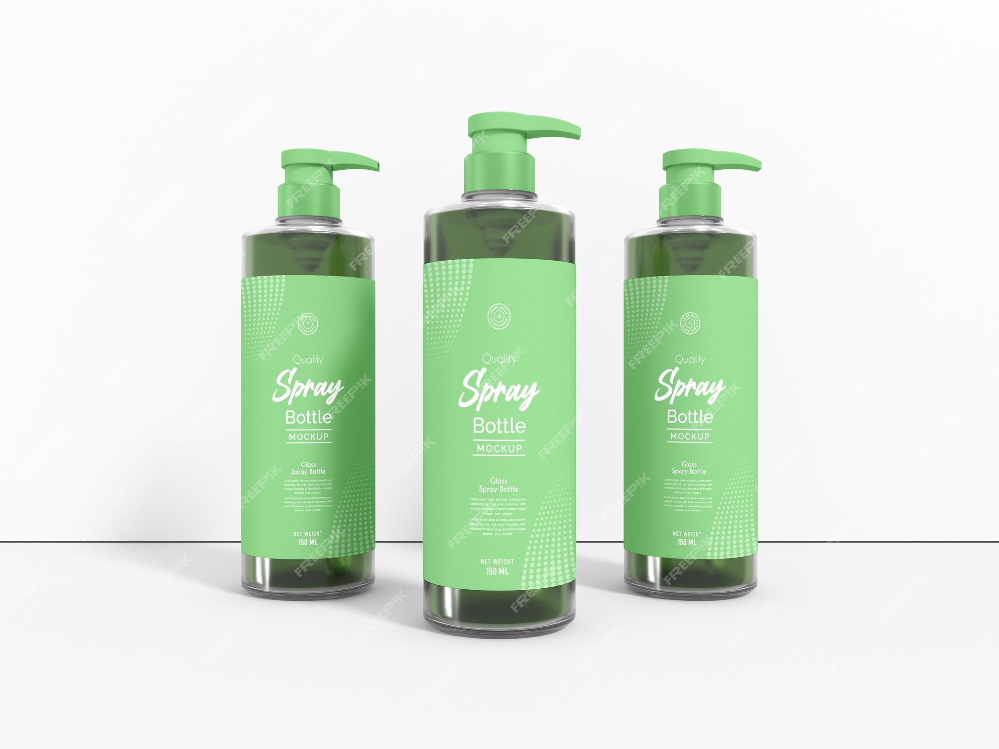 Premium PSD | Round cosmetic pump bottle packaging mockup