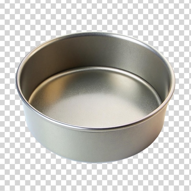 PSD round empty baking tin on transparent background