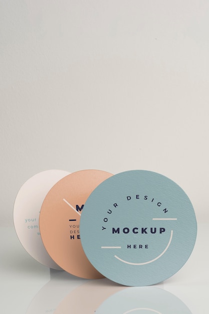 Round flyer mock-up arrangement