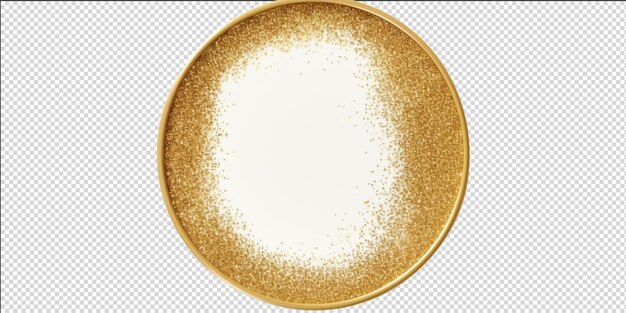 Round frame made of gold dust artificial intelligence generative