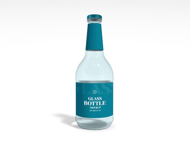 Round Glass Bottle Branding Mockup