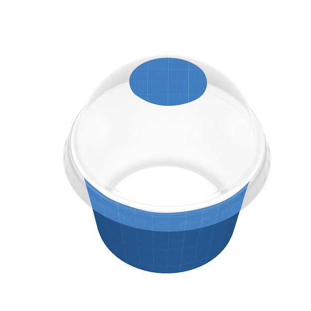 PSD round ice cream cup