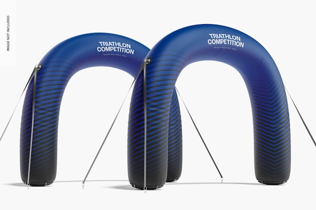 PSD round inflatable archs mockup