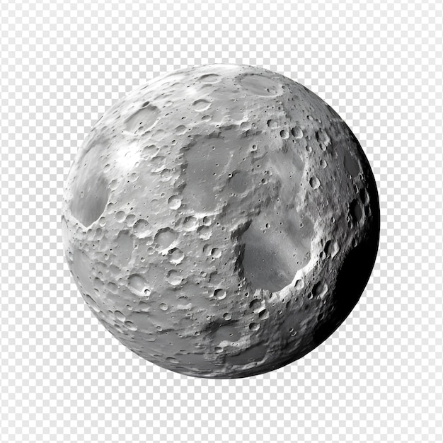 透明な背景に隔離された丸い月 満月 png generative ai