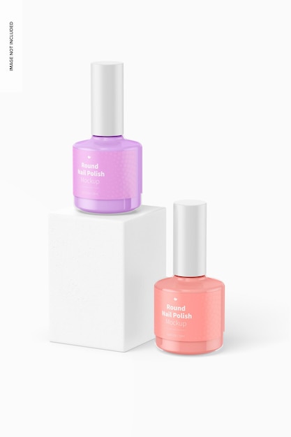 Round Nail Polish Mockup