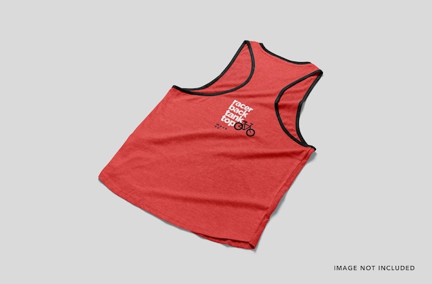 Round neck racerback top psd mock up