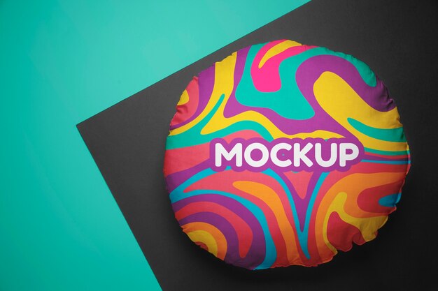 Round pillow mockup