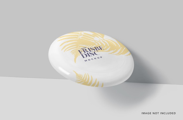 Round plastic disc for ultimate frisbee mockup