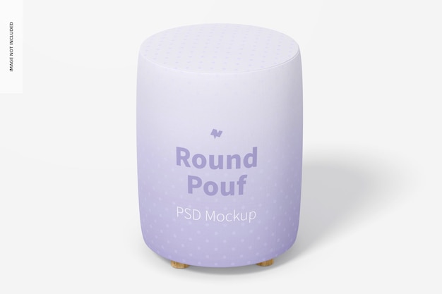 Round pouf mockup