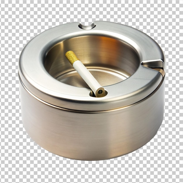 PSD round push down ashtray