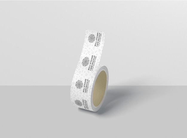 Round Roll Sticker Tape Mockup