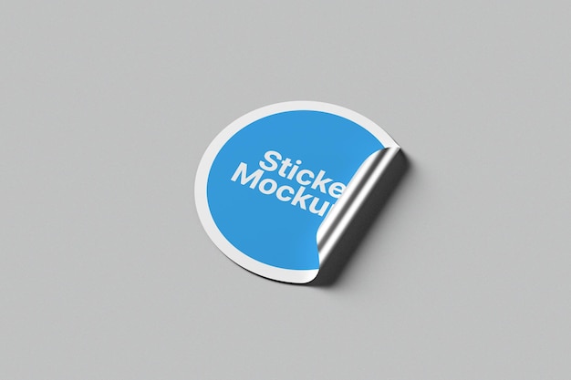 Round Sticker Mockup