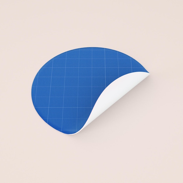 round sticker psd mockup with customizable designxa