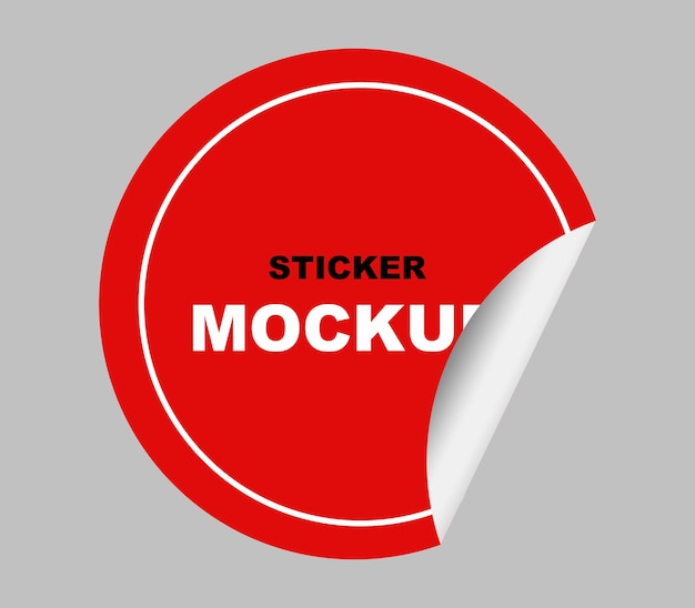 モックアップ用の丸いステッカーPSD