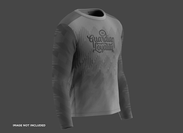 Mockup a maniche lunghe con t-shirt rotonda