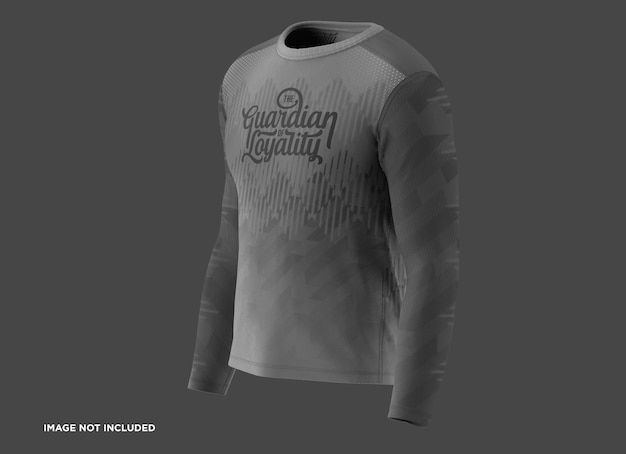 Round t-shirt long sleeve mockup