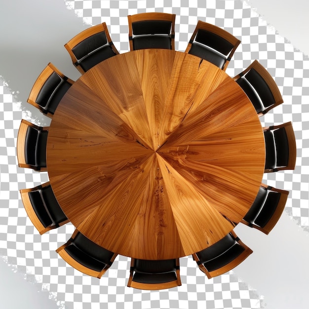 PSD a round table with chairs and a round table with a circle on it