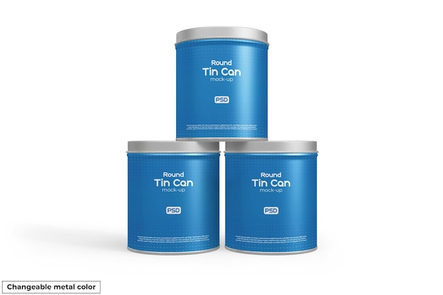 Round tin can mockup