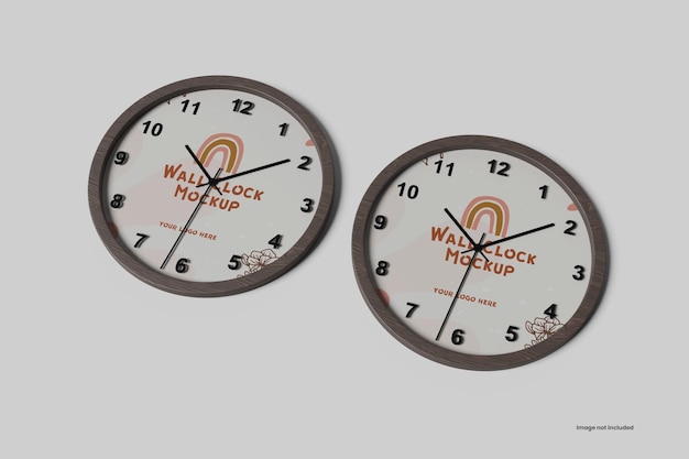 PSD round wall clock mockup