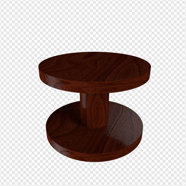 PSD round wooden table