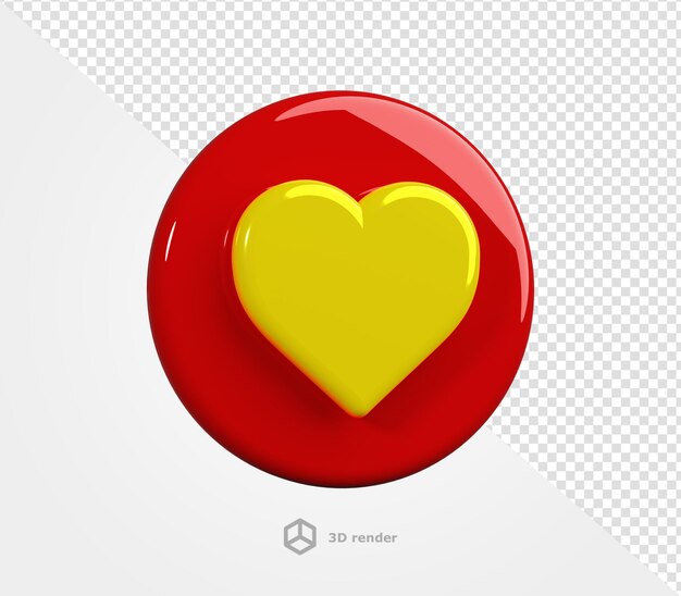 PSD rounded_3d_heart_icon