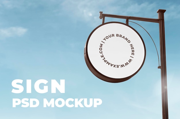 Rounded black outdoor mockup board