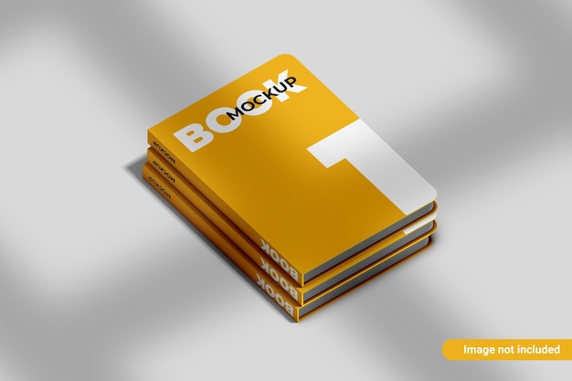 Rounded book cover mockup perspective view