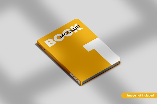 Rounded Book Cover Mockup Perspective View