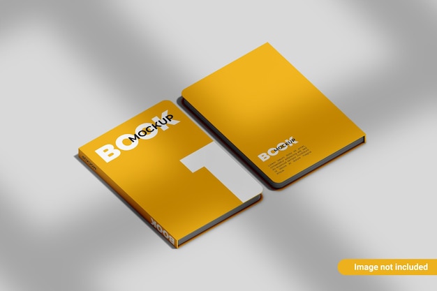 Rounded book cover mockup perspective view