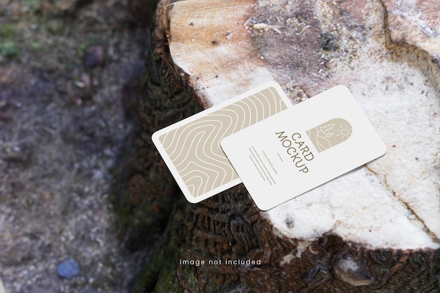 Rounded business card mockup