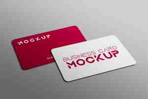 PSD rounded business card mockup