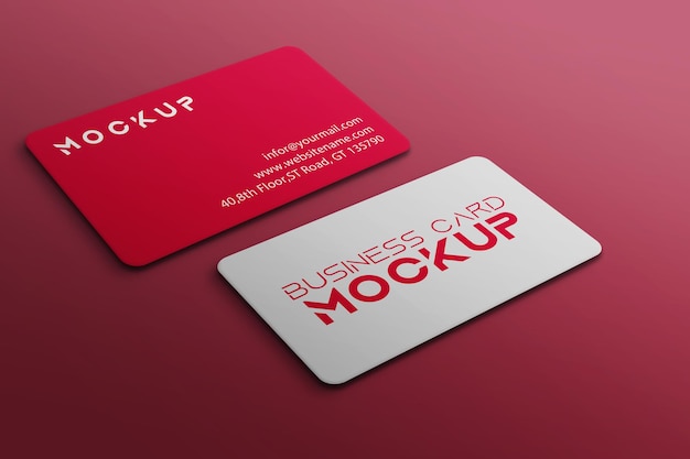 Rounded Business Card Mockup