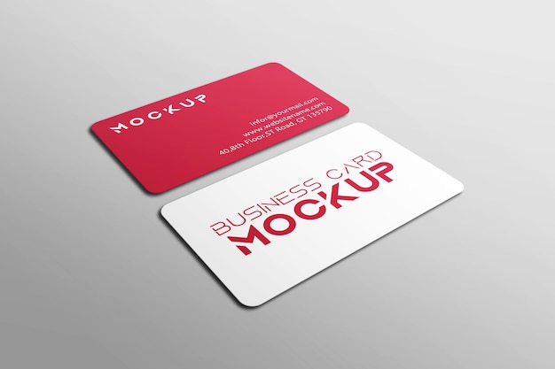 rounded business card mockup