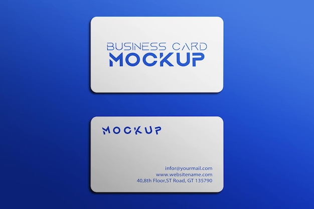 Rounded Business Card Mockup