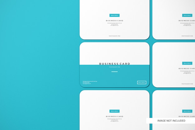 Rounded business card mockups