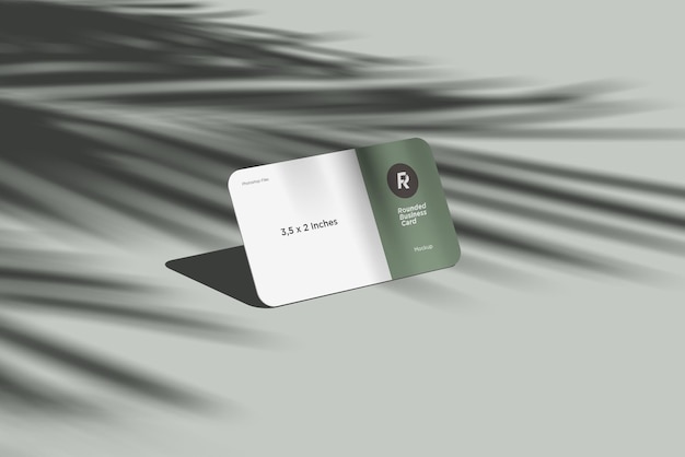 PSD rounded business card mockups