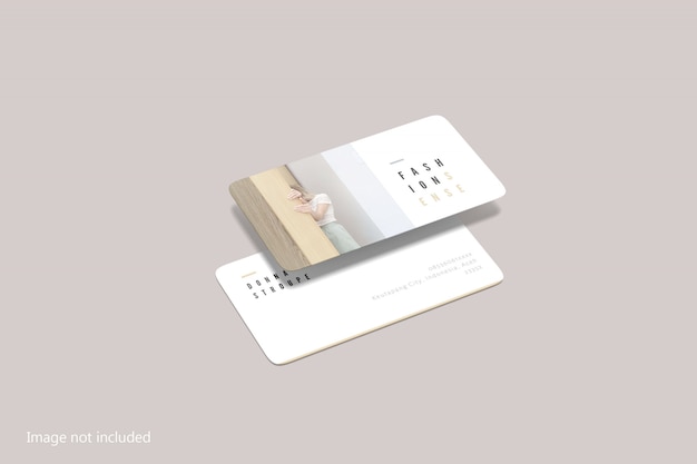 rounded corner business card mockup