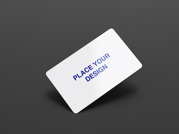 PSD rounded corner business card mockup