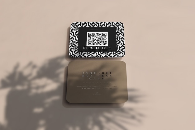 Макет визитных карточек с закругленными углами