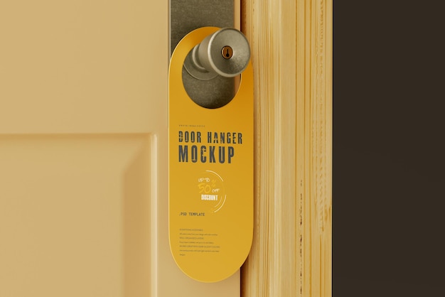 Rounded Door Hanger Mockup