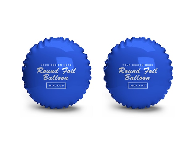 Rounded foil balloon 3d mockup