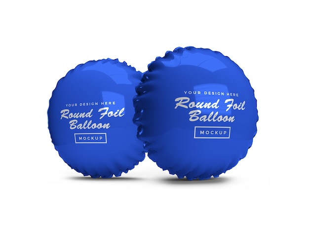 Rounded foil balloon 3d mockup